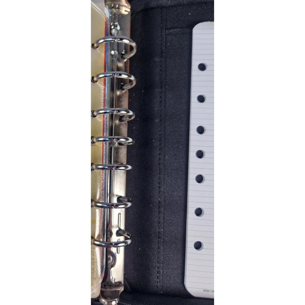 Vintage Day-Timer 7 Ring Zipper Planner Organizer Binder 5.5x8.5 + Accessories